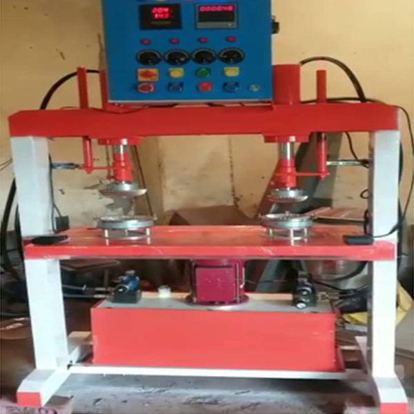 Hydraulic Double Cylinder Double Die Paper Plate Making Machine